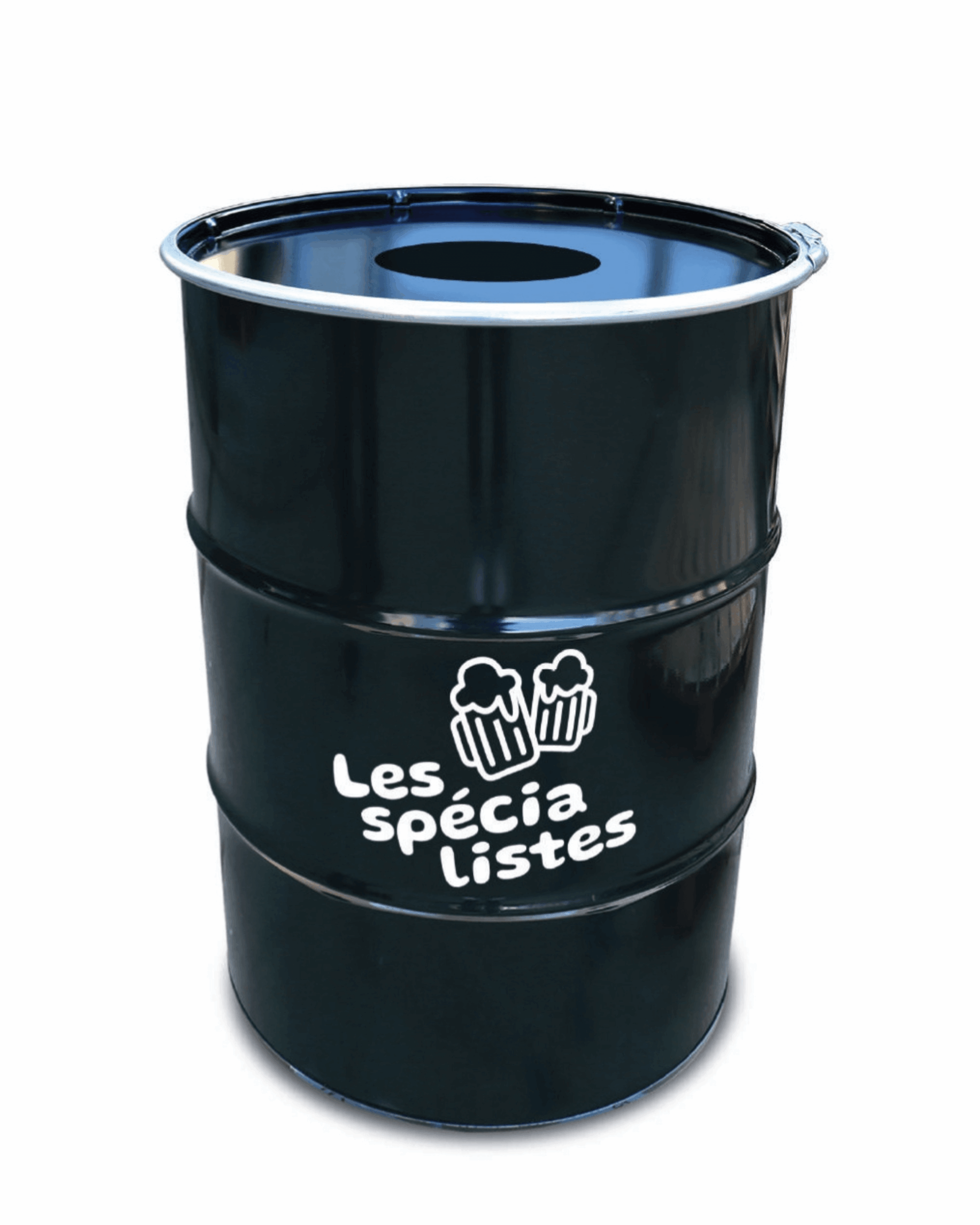 Baril cendrier version noir et logo